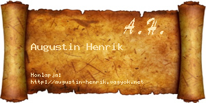 Augustin Henrik névjegykártya